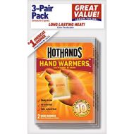 [아마존베스트]Heatmax, Inc. HotHands Hand Warmers - Long Lasting Safe Natural Odorless Air Activated Warmers - Up to 10 Hours of Heat - 3 Pair