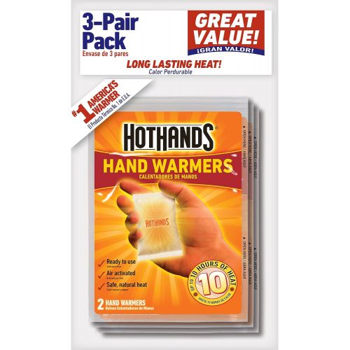  [아마존베스트]Heatmax, Inc. HotHands Hand Warmers - Long Lasting Safe Natural Odorless Air Activated Warmers - Up to 10 Hours of Heat - 3 Pair