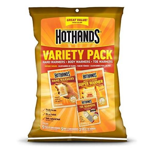  [아마존베스트]HotHands Toe, Hand, & Body Warmer Variety Pack - Long Lasting Safe Natural Odorless Air Activated Warmers (3 PACK)