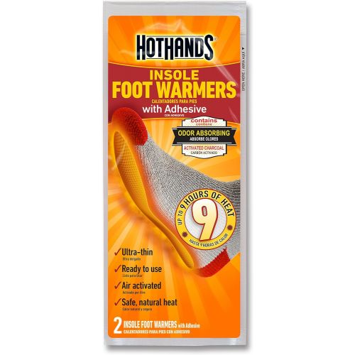  HotHands Insole Foot Warmers With Adhesive - Long Lasting Safe Natural Odorless Air Activated Warmers - Up to 9 Hours of Heat