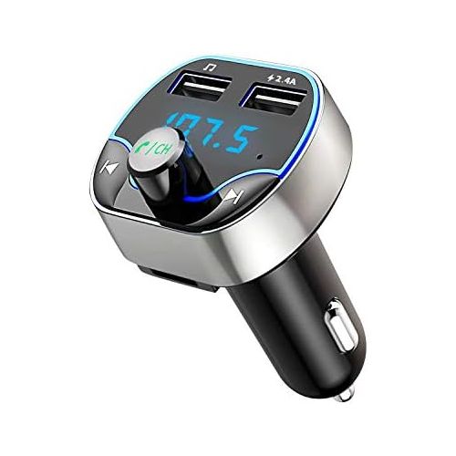  [아마존베스트]-Service-Informationen Hotchy Bluetooth FM Transmitter, Car Radio Transmitter, Hands-Free Car Adapter with Dual USB Ports, Read Micro SD Card for iOS and Android Bluetooth Devices