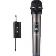 HOTEC UHF Wireless Dynamic Handheld Microphone with Rechargeable 1/4” Output Mini Portable Receiver for Live Performance Over PA, Mixer, Speaker (H-U06C)