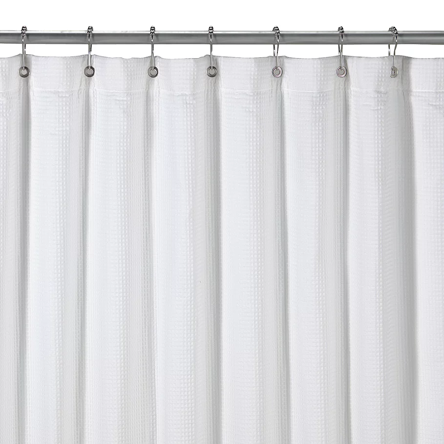 Hotel Terry White Shower Curtain