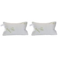 2 Hypoallergenic Bamboo Covered Memory Foam Queen Pillows with Carry Bag by Hotel Plush