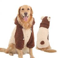 Hotmiss Winter Warm Fleece Big Large Dog Coat Jacket Camouflage Dog Puppy Hoodie Pajamas Golden Retriever Pitbull Dog Clothes