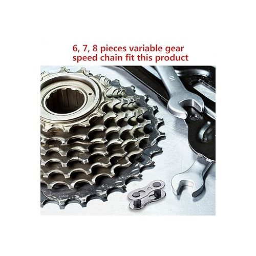  8 Pairs Bicycle Missing Link for 6, 7, 8, 9, 10 Speed Chain, Silver, Reusable (6 7 8 Speed)