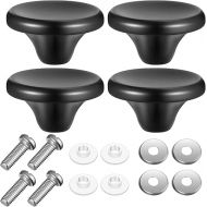 4 Sets Dutch Oven Knob Stainless Steel Replacement Knob Pot Lid Handle Compatible with Le Creuset, Aldi, Lodge and Other Enameled Cast-Iron Dutch Oven (Black)