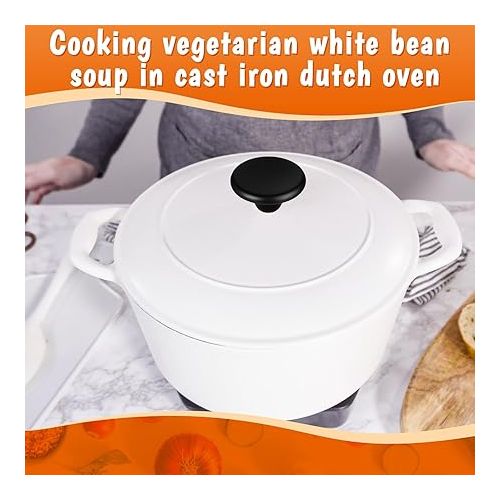  4 Sets Dutch Oven Knob Stainless Steel Replacement Knob Pot Lid Handle Compatible with Le Creuset, Aldi, Lodge and Other Enameled Cast-Iron Dutch Oven (Black)