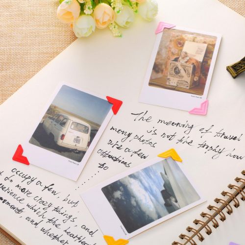  Hotop 312 Pieces Photo Corners Self Adhesive for DIY Scrapbook, Picture Album, Personal Journal, Dairy More (Multicolor A)