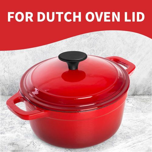  [아마존베스트]Hotop 4 Sets Dutch Oven Knob Bakelite Replacement Knob Pot Lid Handle Compatible with Le Creuset, Aldi, Lodge and other Enameled Dutch Oven, Black
