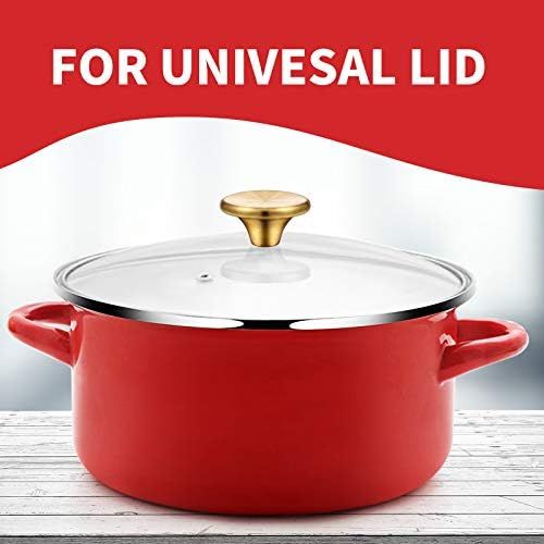  [아마존베스트]Hotop 4 Sets Dutch Oven Knob Stainless Steel Replacement Knob Pot Lid Handle Compatible with Le Creuset, Aldi, Lodge and other Enameled Cast-Iron Dutch Oven (Gold)