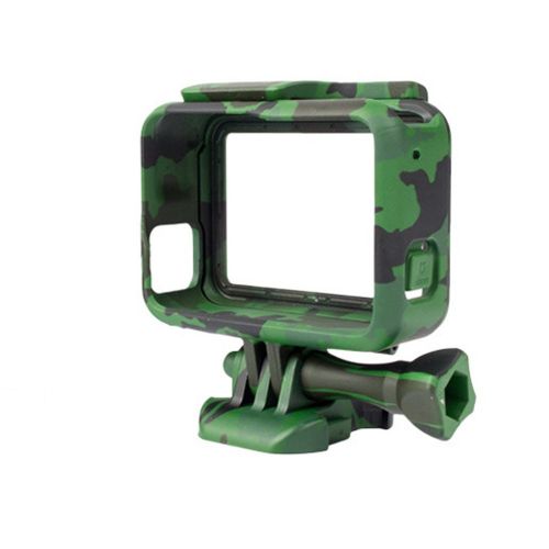  Hotour Tactical Camouflage Frame Mount Schutzhuelle mit Seiten Open Mount Shell Cover fuer GoPro Hero 5 Action Kamera Zubehoer