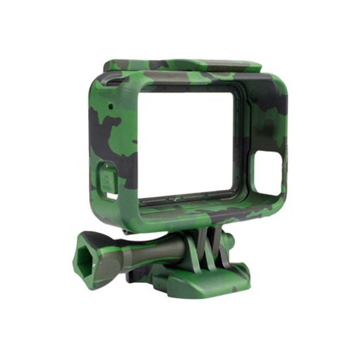  Hotour Tactical Camouflage Frame Mount Schutzhuelle mit Seiten Open Mount Shell Cover fuer GoPro Hero 5 Action Kamera Zubehoer