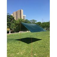 Hotour 10ft X10Ft Outdoor Anti UV-Ultraleichte Sun Shelter Oxford campingtent Wasserdicht Winddicht Camping Plane beschichtet silber 3m * 3m mit reflektierender Wind Seil