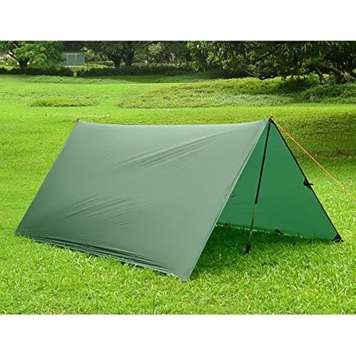  Hotour 10ft X10Ft Outdoor Anti UV-Ultraleichte Sun Shelter Oxford campingtent Wasserdicht Winddicht Camping Plane beschichtet silber 3m * 3m mit reflektierender Wind Seil