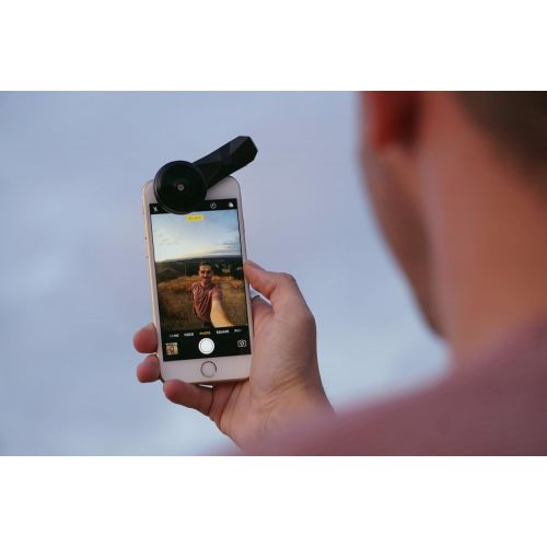  Hotshot Handle Hotshot - Compass Fisheye Lens Attachment - Fits All Smartphones - Front & Back Camera