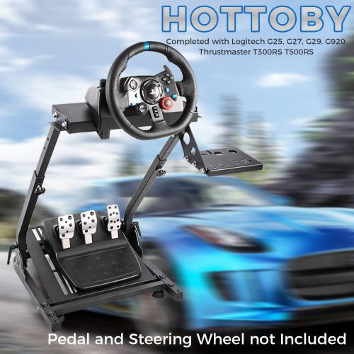  Hottoby Racing Wheel Stand Pro with Shifter Upgrade for Logitech G29, G27, G25, G920 Racing Simulator Wheel Stand,Wheel Stand Wheel and Pedals Not Included