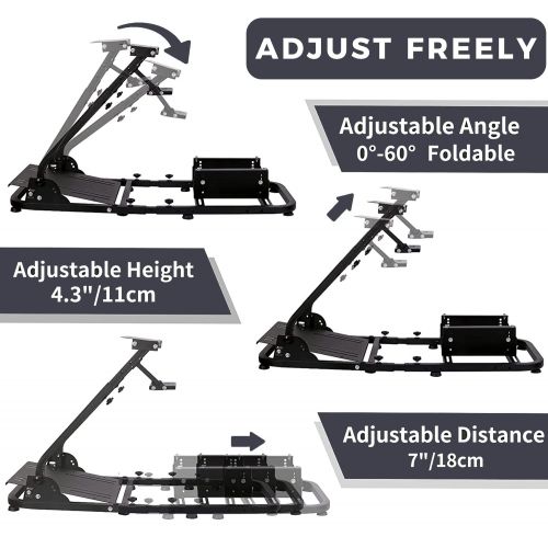  Hottoby Racing Simulator Cockpit Stand All for Fanatec/Thrustmaster/Logitech G25/G29/G920/G923 Support to PC/Xbox One/PC Gaming Simracing