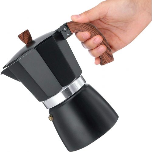  Houkiper Moka Pot, 6cup, Italian Classic Stovetop Espresso Maker Coffee Maker Aluminum Moka Express Stovetop Coffee Maker , Easy To Operate(150ml)