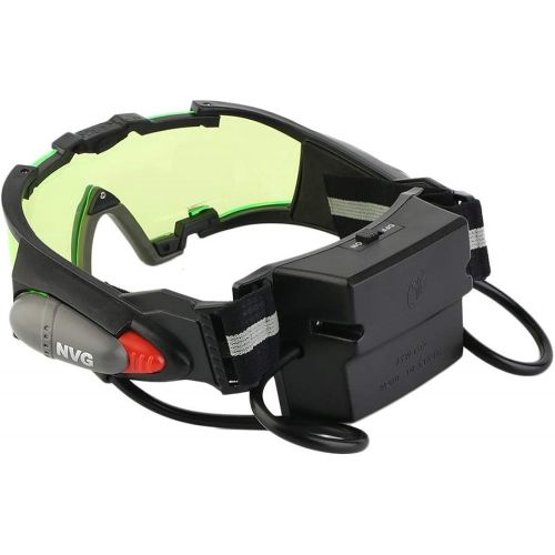  [아마존베스트]Houkiper Kids Night Vision Goggles, Adjustable Led Night Goggles with Flip-Out Lights Green Lens, Spy Night Vision Goggle Toy for Sking, Racing Bicycling to Protect Children’s Eyes