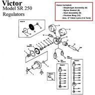 House Victor 250-80-540 Oxygen Regulator RebuildRepair Parts Kit w Diaphragm