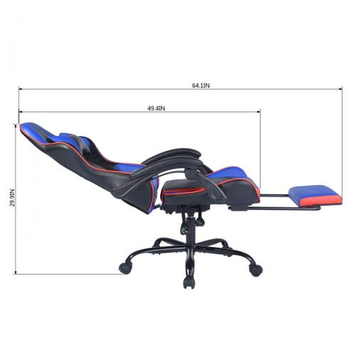  House in Box Reclining Gaming Chair Ergonomic Computer Desk Chairs Swivel Racing Chair with Footrest