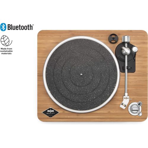  House of Marley Stir It Up Wireless Turntable: Vinyl Record Player with Wireless Bluetooth Connectivity, 2 Speed Belt, Built-in Pre-Amp, and Sustainable Materials
