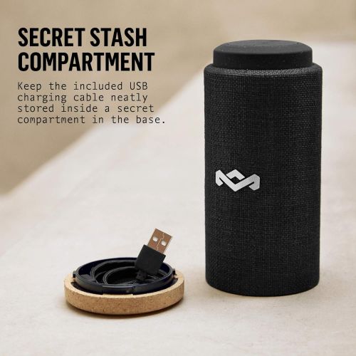  House of Marley, No Bounds Sport, Outdoor Speaker | 12-Hour Battery Life, Water & Dust-Proof (IP67) | Buoyant, Quick Charge, Wireless Dual Speaker Pairing, AUX-in, Carabiner Clip f