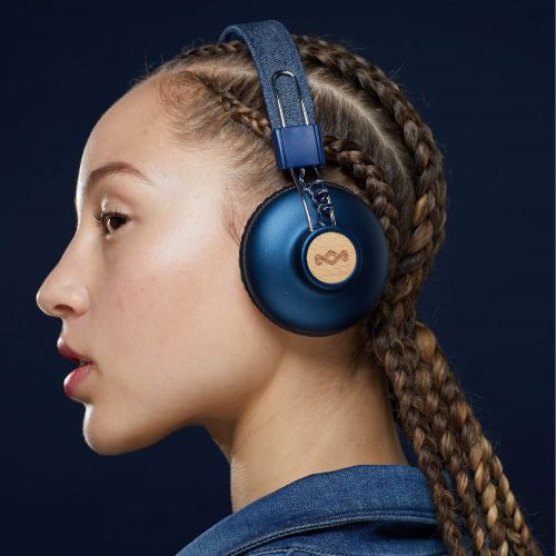  House of Marley, Positive Vibration 2 On-Ear Headphones - Comfortable Fit, Foldable Design, Premium Sound, Single Sided Tangle-free Braided Cable, EM-JH121-SB Signature Black