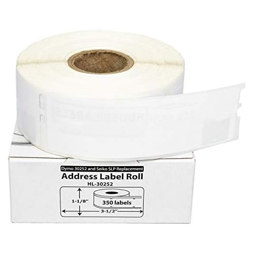  HouseLabels 50 Rolls; 350 Labels per Roll of DYMO-Compatible 30252 Address Labels (1-18 x 3-12) - BPA Free!