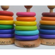 HouseMountainNatural Montessori Inspired Personalized and Customized Wooden Baby Toy 4.5 High