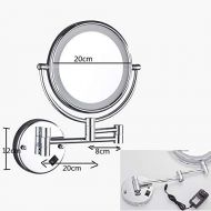 Household Products Bathroom Vanity Mirror Dressing Led Lighted Makeup Mirror, Both Sides 3X Magnification Vanity Mirror Wall Mount Extension Beauty Mirror, Charger, Household, Antique, 20cm