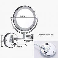 Household Products Bathroom Vanity Mirror Dressing Led Lighted Makeup Mirror, Both Sides 3X Magnification Vanity Mirror Wall Mount Adjustable Extension Beauty Mirror, Household, Antique, 20cm