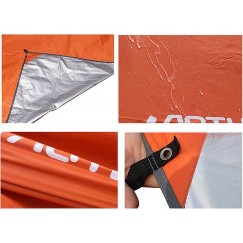  Household Products Outdoors Multifunctional Waterproof Fly Tent Tarp with Tarp Poles, Hammock Rain Fly Tent Tarp, Portable Windproof Snowproof Tarpaulin for Snow Sunshade