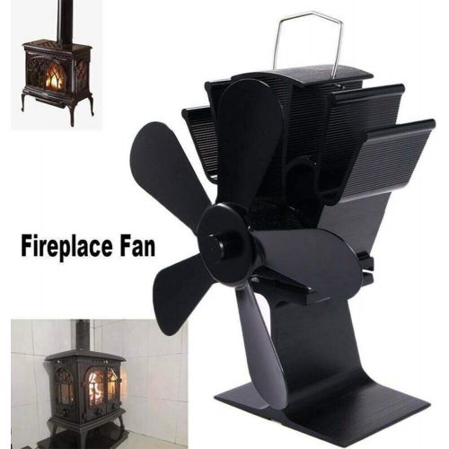  Household Products 5 Blades Fireplace Stove Fan, Silent Heat Powered Stove Fireplace Fan, for Home Wood Log Burning Fireplace Circulating Warm Air Saving Fuel Efficiently