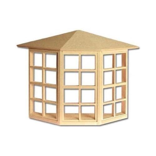  Houseworks, Ltd. Dollhouse Miniature 24-Light Bay Window