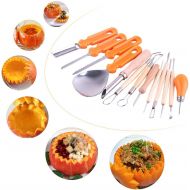 Hovico Pumpkin Carving Kit, Halloween Pumpkin Carver Tools, 13 Pieces Professional Stainless Steel Pumpkin Carving Tools Sculpting Knifes for Halloween Jack-O-Lanterns with Case