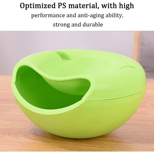  [아마존베스트]Hovico Stylish Snacks Storage Box Double Layer Container Household Plate Dish Organizer - Perfect For Snacks, Fruit, or Pistachio/Sunflower Seeds Storage Box - Phone Slot (Blue)