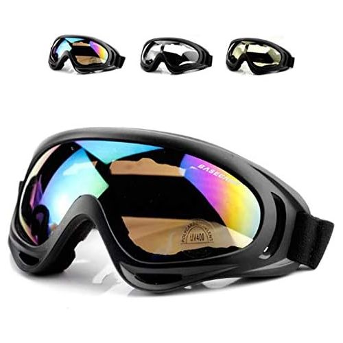  Hovico 4Pcs Ski Goggle, Motorcycle Goggles, Snowboard Goggles, Riding Offroad Protective Combat Tactical Military Goggles