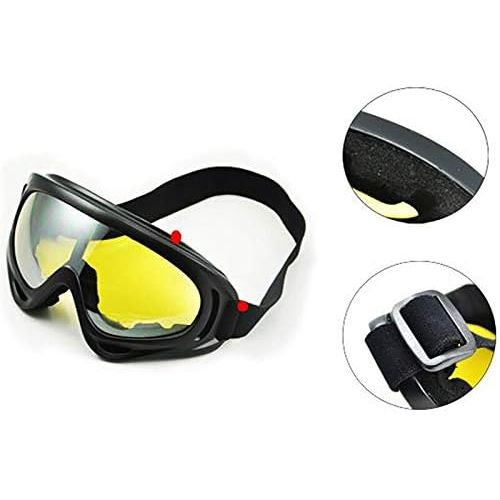  Hovico 4Pcs Ski Goggle, Motorcycle Goggles, Snowboard Goggles, Riding Offroad Protective Combat Tactical Military Goggles