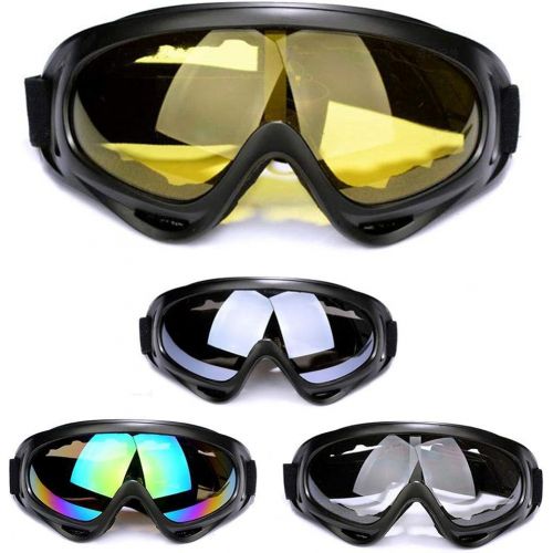  Hovico 4Pcs Ski Goggle, Motorcycle Goggles, Snowboard Goggles, Riding Offroad Protective Combat Tactical Military Goggles