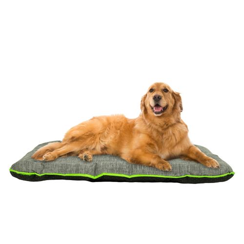  HowPlum Dog Pet Mat Crate Pad Durable Waterproof Bed Small, Medium, Large, Extra Large, Grey and Neon Green