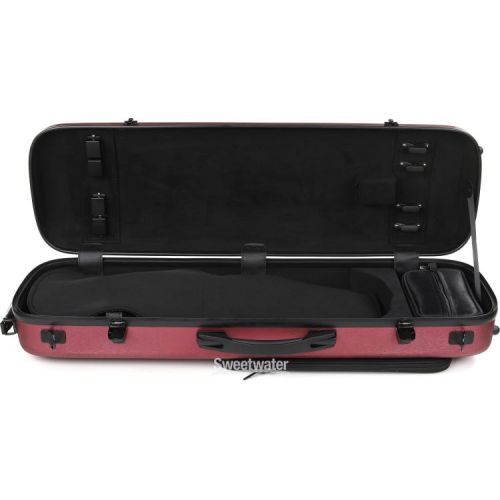  Howard Core CC450 Oblong Scratch-resistant Violin Case - Red, 4/4 Size