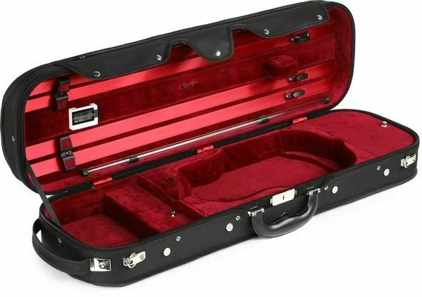  Howard Core CC500 Violin Suspension Case - Black Exterior/Wine Red Interior, 4/4 Size