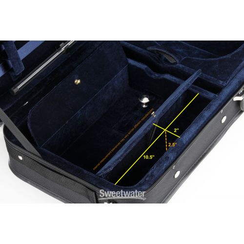  Howard Core CC398V Core Economy Model Oblong Viola Case - Black, 4/4 Size