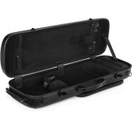 Howard Core CC450 Oblong Scratch-resistant Violin Case - Solid Black, 4/4 Size