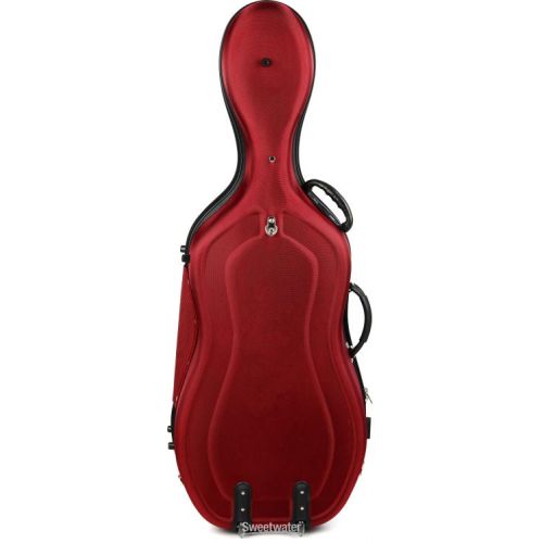  Howard Core CC490W Cello Case - Red, 4/4 Size