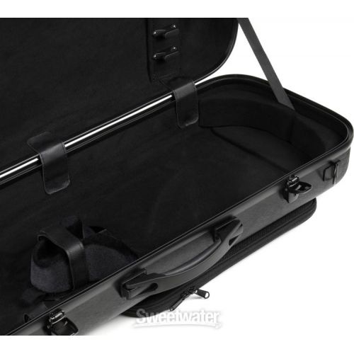  Howard Core CC450V Oblong Scratch-resistant Viola Case - Solid Black, Adjustable 15-16.5 inches