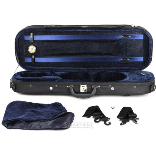  Howard Core CC398 Core Economy Model Oblong Violin Case - Black, 3/4 Size