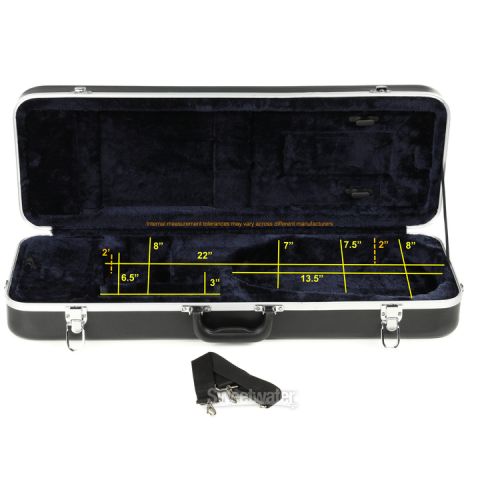  Howard Core CC400 Oblong Thermoplastic Violin Case - 3/4 Size